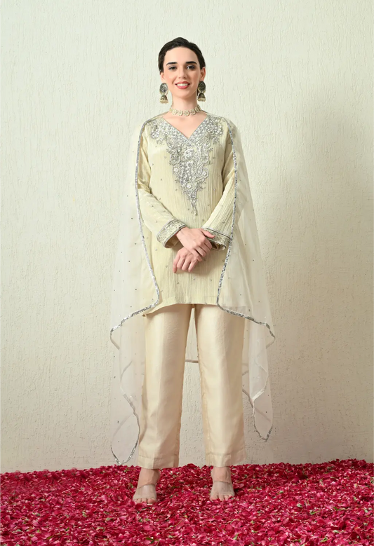 Butter Ivory Kurta Set