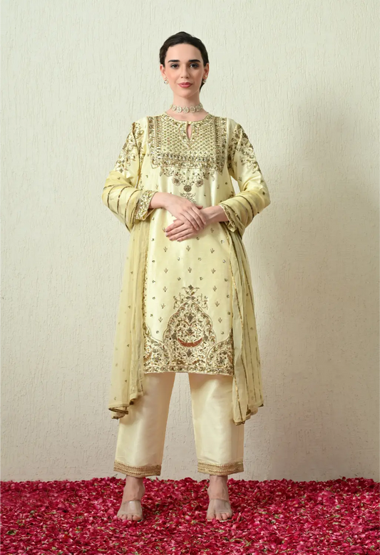 Butter Yellow Kurta Set
