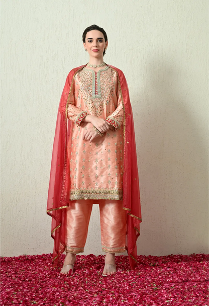 Peach Kurta Set