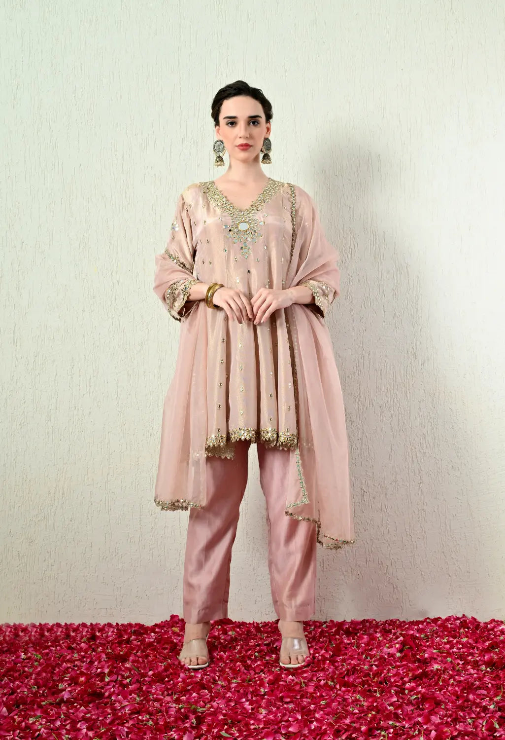 Powder Pink Kurta Set