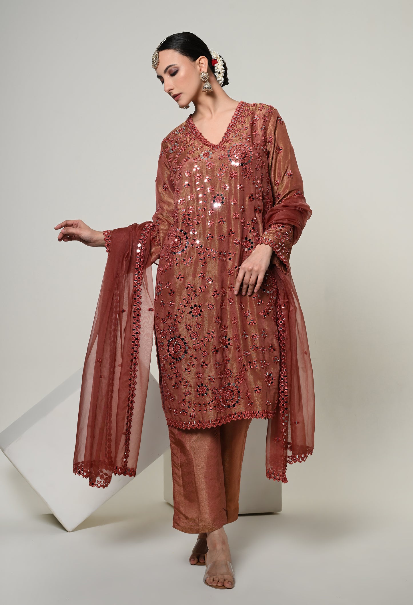 Almond Noor Straight Kurta Set
