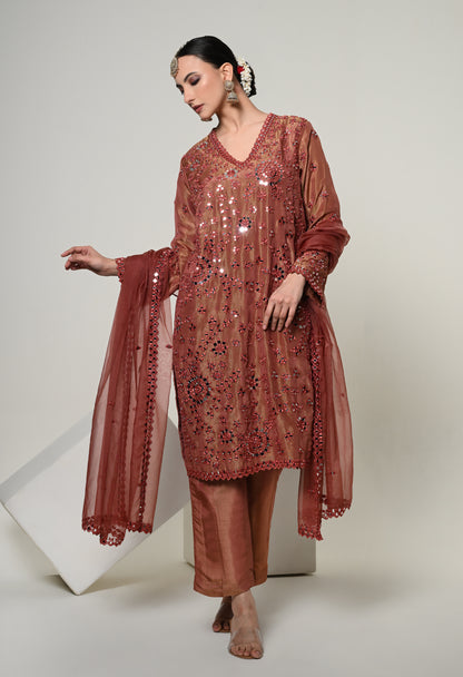 Almond Noor Straight Kurta Set