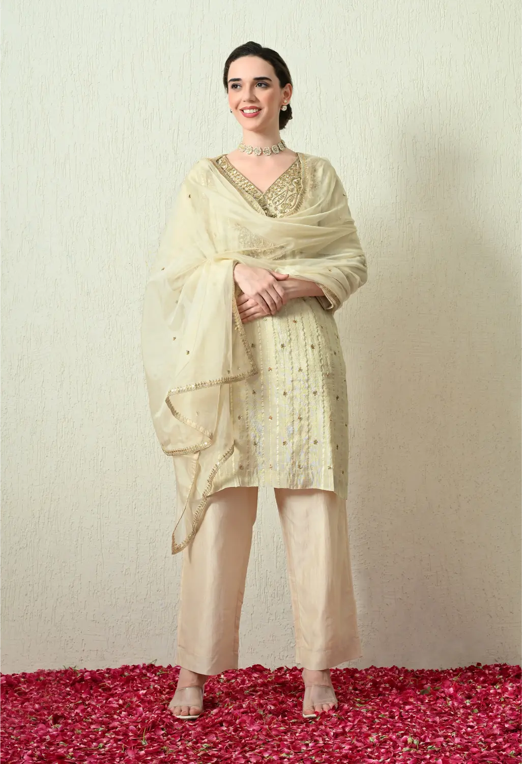 Butter Ivory Kurta Set