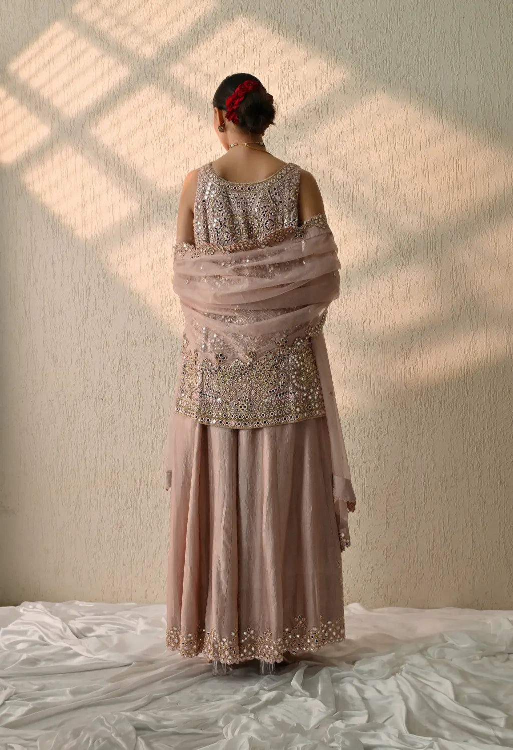 Pench Mirror Kurta Sharara Set