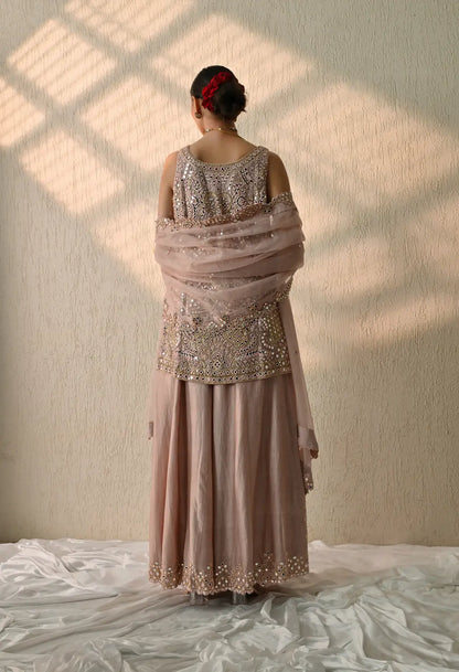 Pench Mirror Kurta Sharara Set