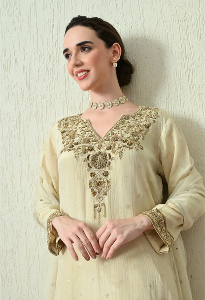Butter Ivory Kurta Set