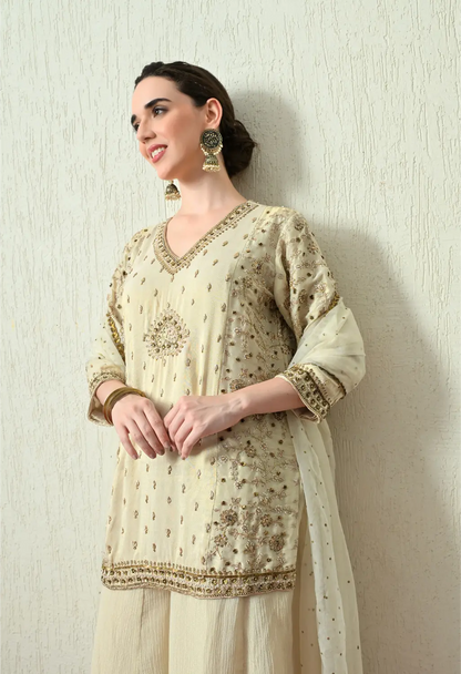 Butter Ivory Kurta Set