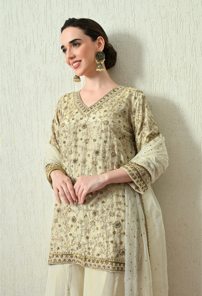 Butter Ivory Kurta Set