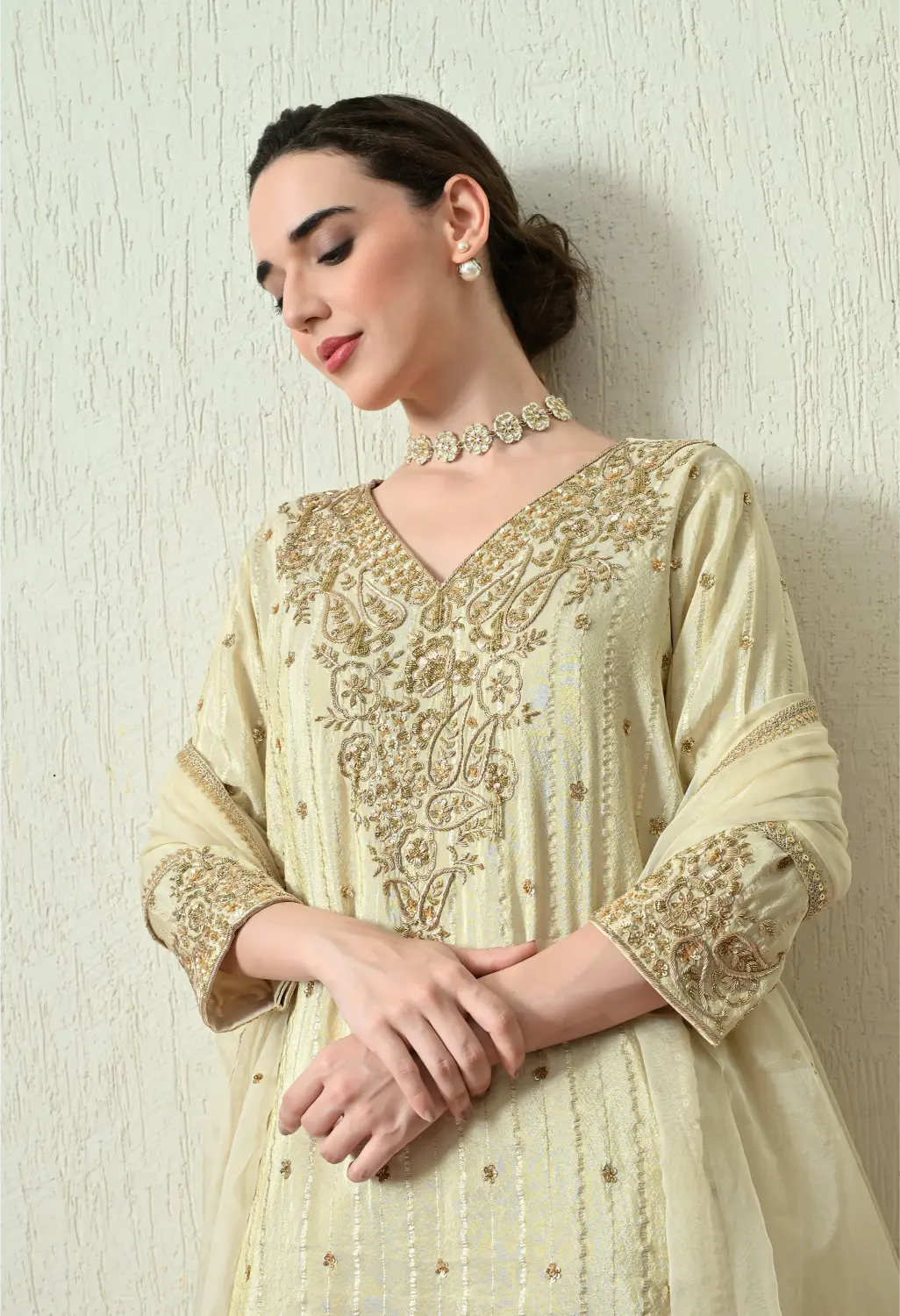 Butter Ivory Kurta Set