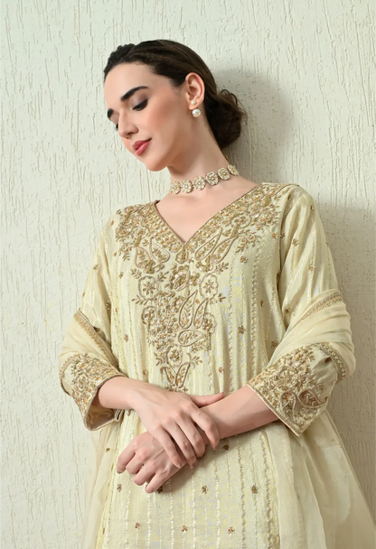 Butter Ivory Kurta Set