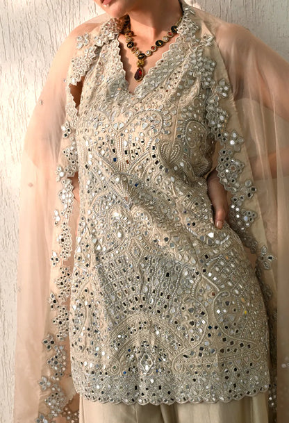 Beige Mirror Kurt Sharara Set