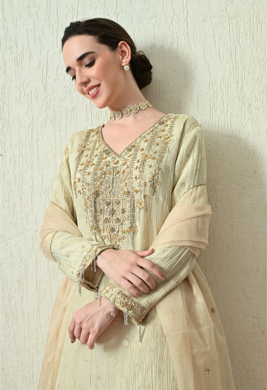 Butter Ivory Kurta Set