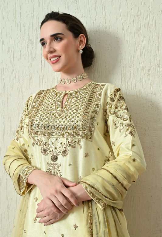 Butter Yellow Kurta Set