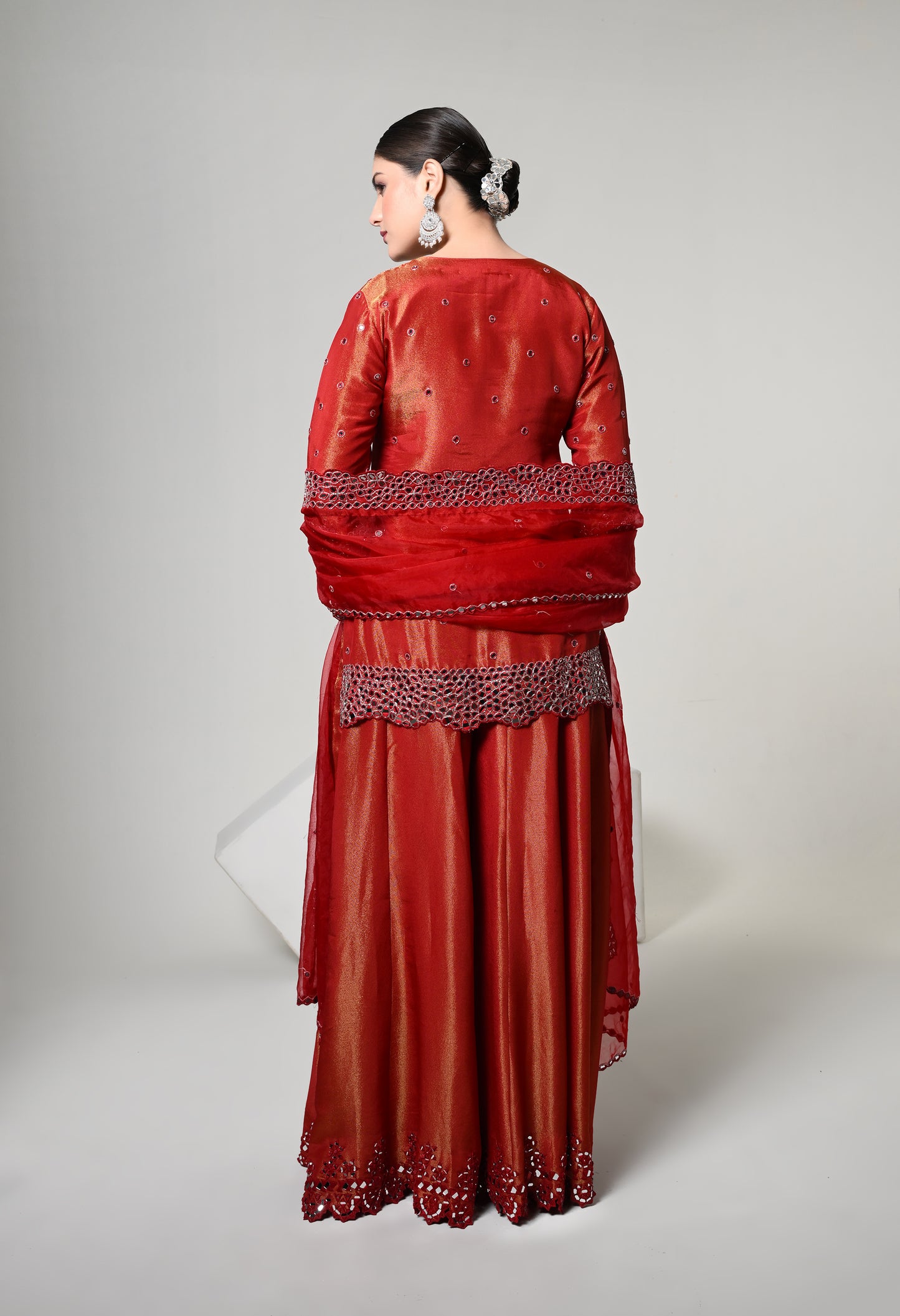 Burnt Sienna Festive Kurta Sharara Set