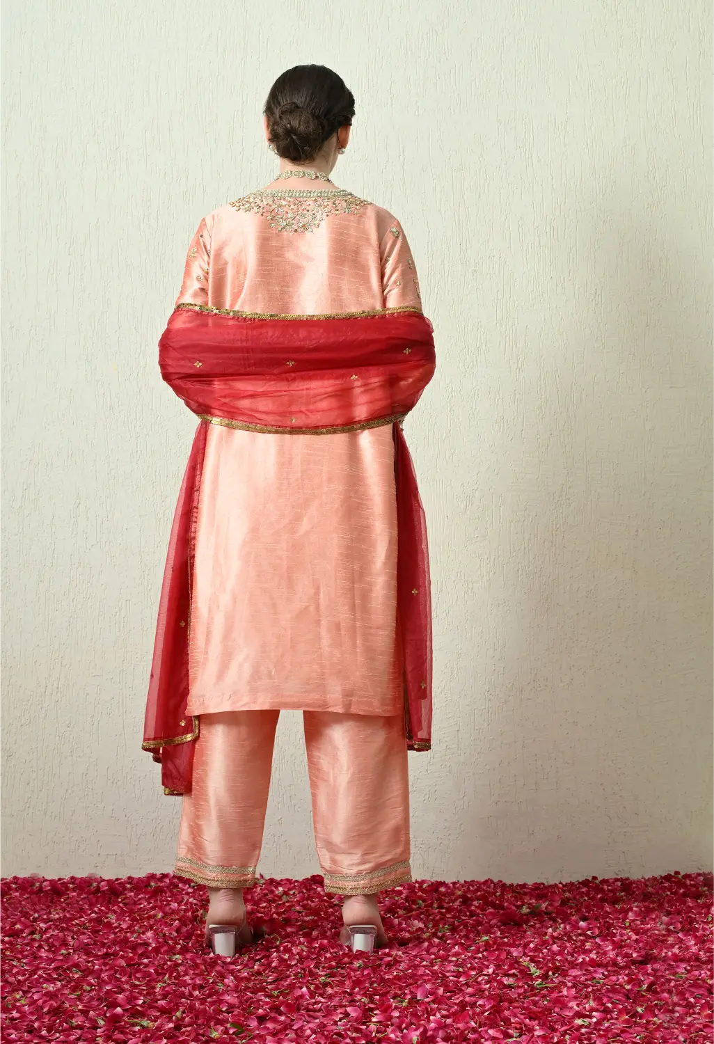 Peach Kurta Set