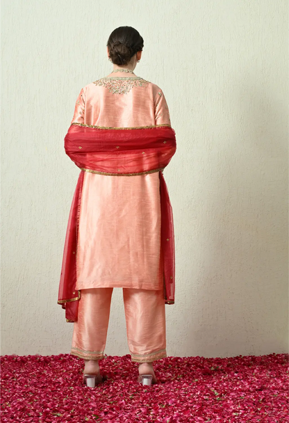 Peach Kurta Set