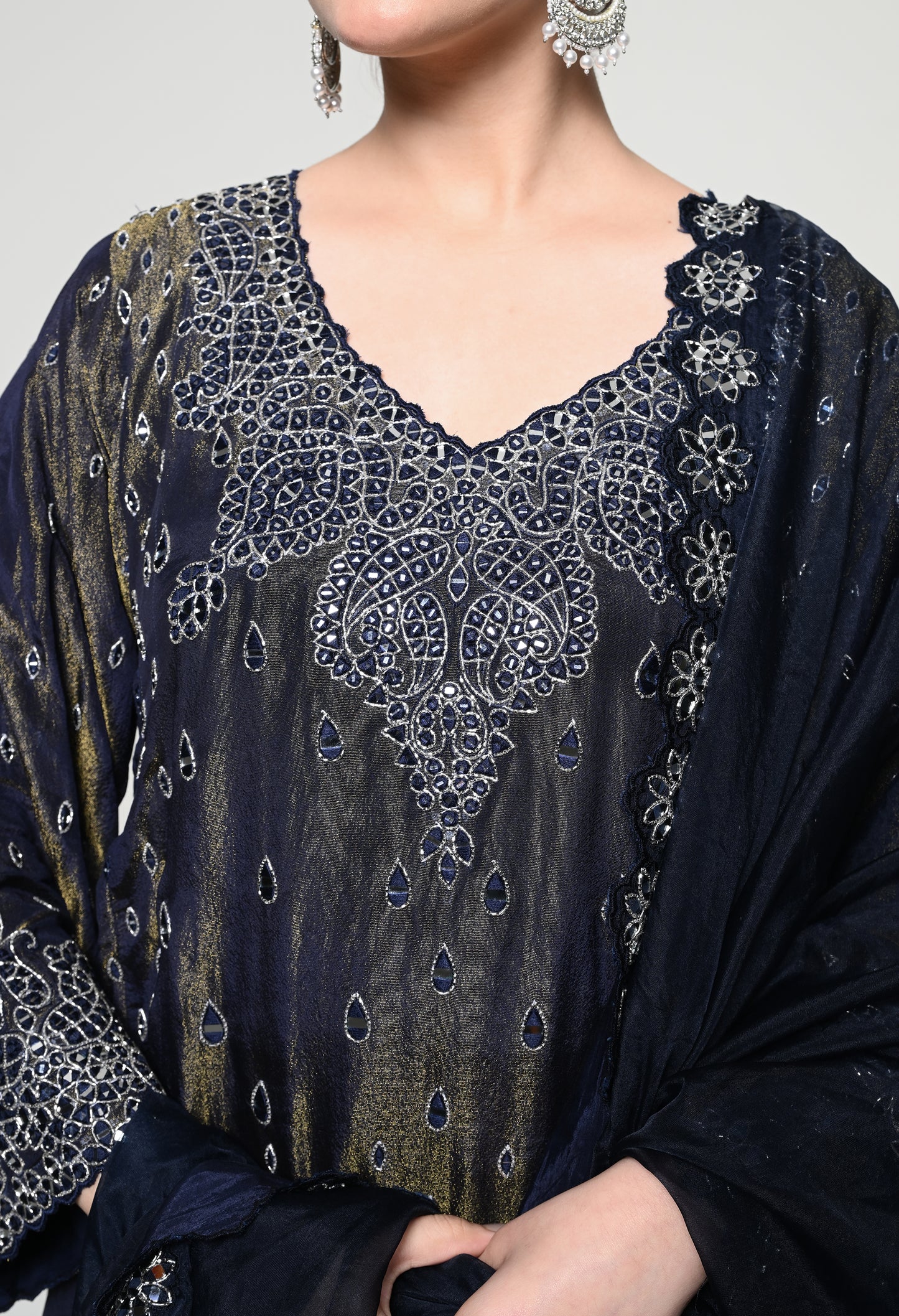 Imperial Blue Patiala Kurta Set