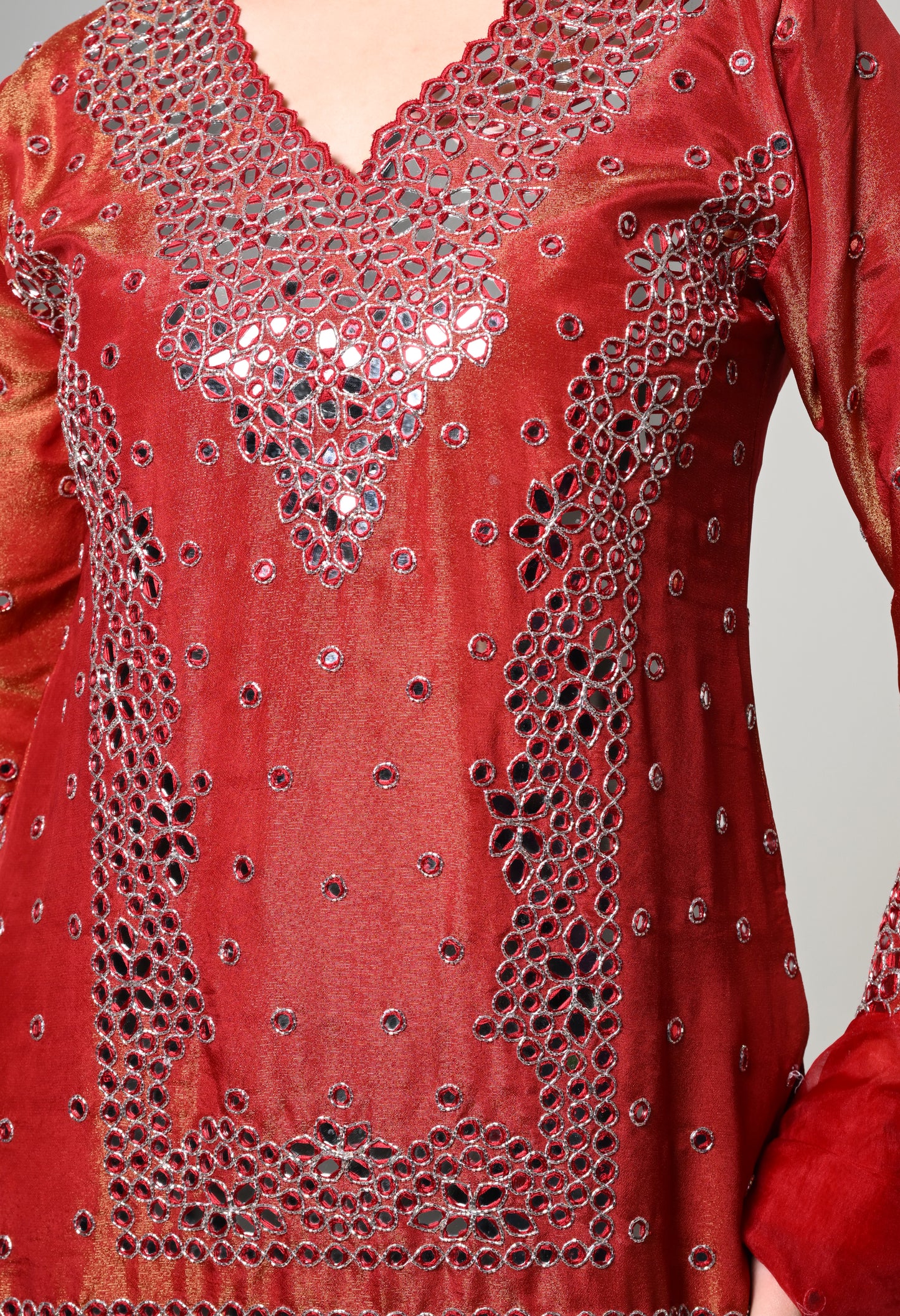 Burnt Sienna Festive Kurta Sharara Set