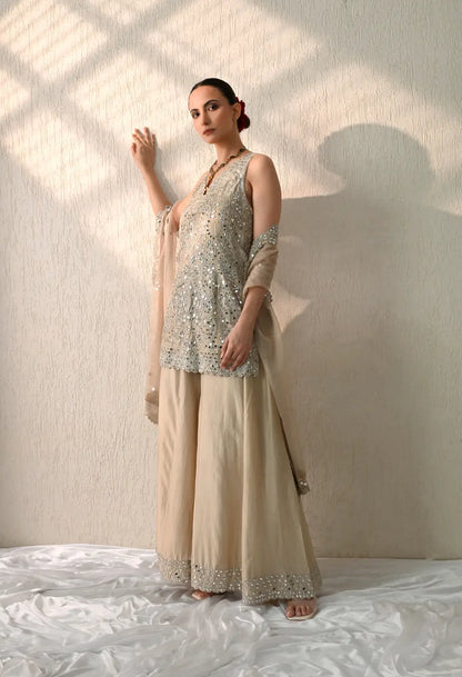 Beige Mirror Kurt Sharara Set