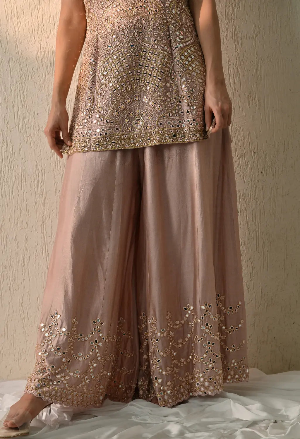 Pench Mirror Kurta Sharara Set