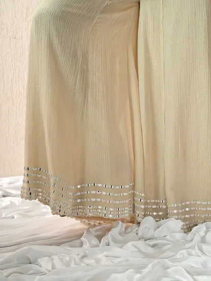 Beige Mirror Kurta Set