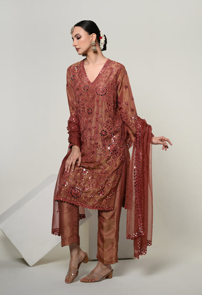 Almond Noor Straight Kurta Set