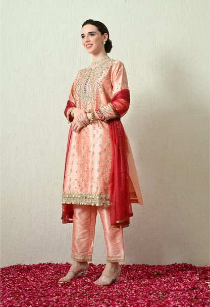 Peach Kurta Set