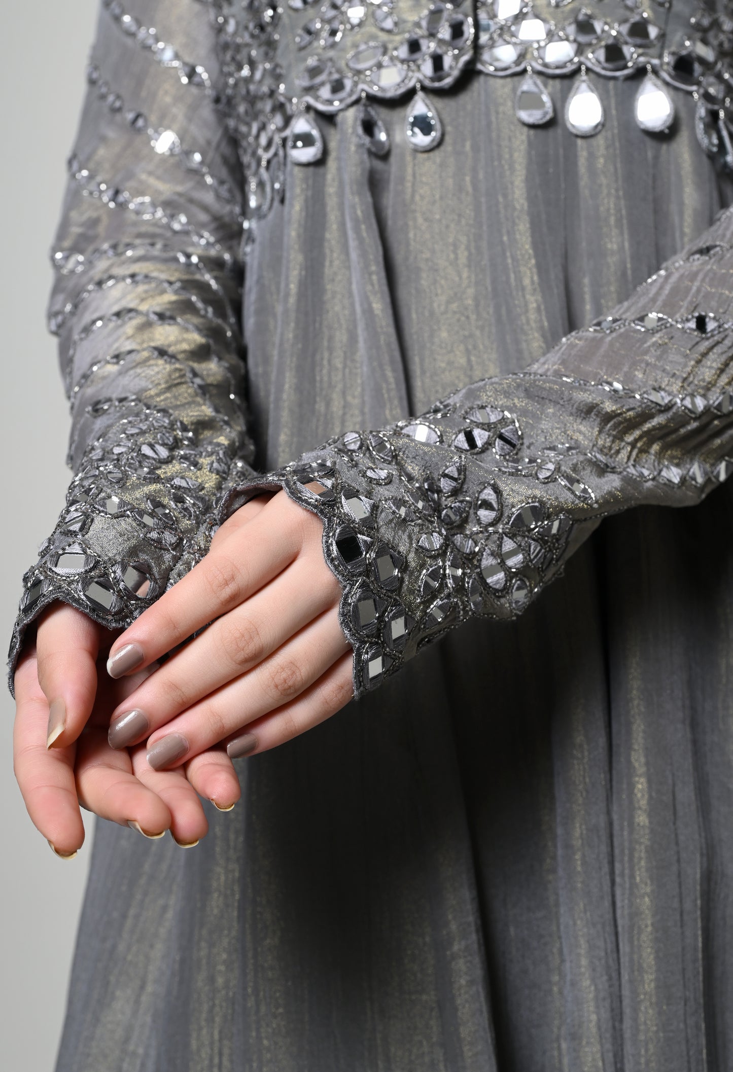 Slate Grey Signature Anarkali Set