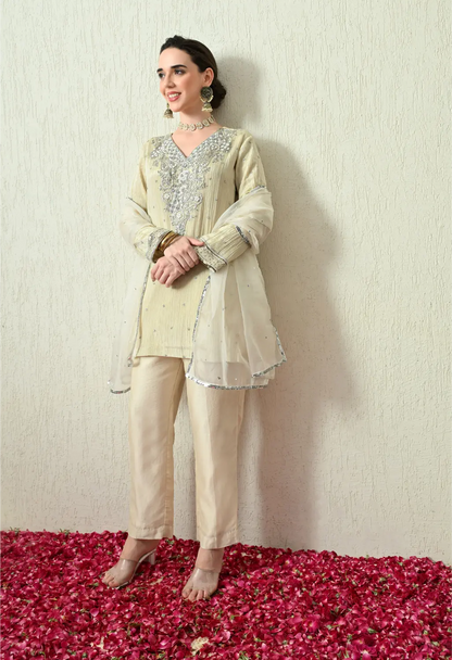 Butter Ivory Kurta Set