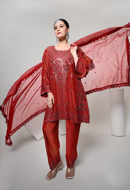 Sienna Utsav Mirror Work Kurta Set