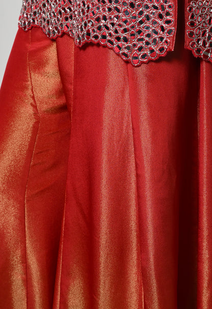 Burnt Sienna Festive Kurta Sharara Set