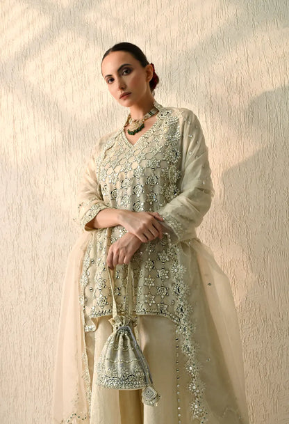 Mirror Short Kurta Sharara Set